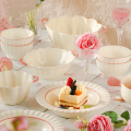 French cream style tableware set household underglaze color tableware